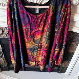 Colorful Women's Top Ali Miles 3x